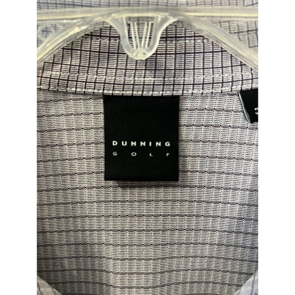 Dunning Golf Shirt Polo Sz L 100% Polyester Long (34”) Easy Care - Picture 3 of 7